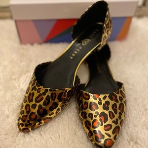 KATY PERRY Liam Leopard Metallic Flats